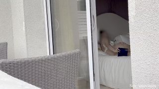 clip 16 Sex Associates - Hot spanish girl was secretly filmed in her hotel room through the window while she was taking some nude photes.  on fetish porn femdom big strapon-7