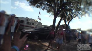 Neverbeforeseen Biker Rally And Concert Day Flashing  Girls-1