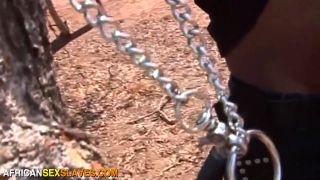 [GetFreeDays.com] African slut in outdoor bondage blowjob and tight wet sy fuck bdsm outfit-2