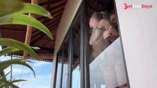 FUCKED GIRL NEXT DOOR ON BALCONY IN HOTEL-0