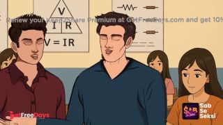 College Fever E1 Desi Bhabhi aur Teacher ka Hindi Hot 2D Cartoon Sexy Video-1