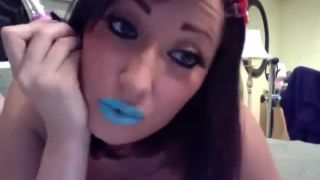 xxx video clip 7 Bratty Ivana - Blue Lipstick - humiliationss - fetish porn femdom hotwife cuckold interracial-3