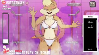 Lola Bunny Furry Big Tits Up Against The Glass In Shower And Creampied - Hole House Game-0