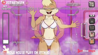 Lola Bunny Furry Big Tits Up Against The Glass In Shower And Creampied - Hole House Game-2