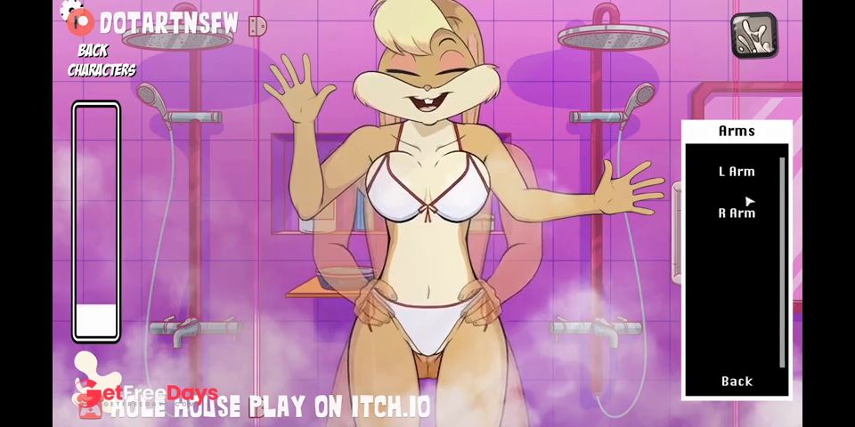 Lola Bunny Furry Big Tits Up Against The Glass In Shower And Creampied - Hole House Game