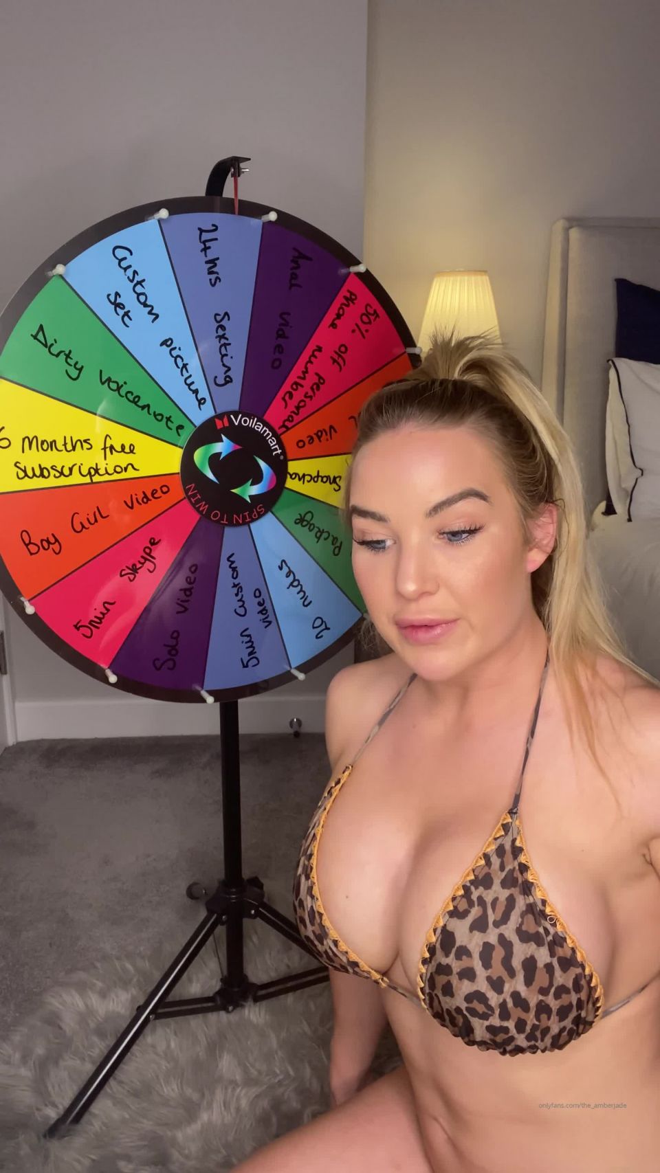 Onlyfans - Amberjadevip - SPIN TO WIN   PRIZES FOR RABBIT    MIN SKYPE X   MIN CUSTOM VIDEO   BOY GIRL VIDEO X - 13-04-2020