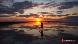 Walk on Red Sunset of Elton Salt Lake-3