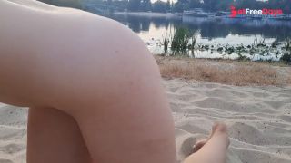 [GetFreeDays.com] A lustful nudist walks along the beach. She is not even shy to caress her pussy and nipples Sex Film May 2023-3