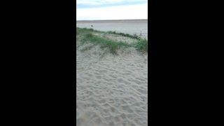 Bambi and Hubby - Cock Hungry Wife Sucks Hubby's Dick On Public Beach and Makes Him Cum All Over Her Tits-3