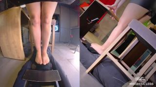 Mistress Standing On Slave Face In Pantyhose While He Lie Under Her Chair - MistressLegs (FullHD 2024) New Porn-3