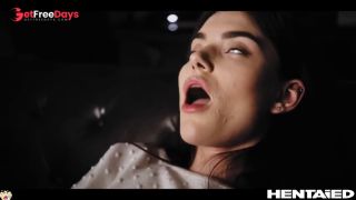 Cute Girl gets Horny Watching Hentai - Stefany Kyler Solo Masturbation and Do...-3