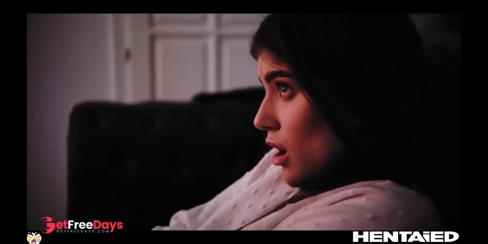 Cute Girl gets Horny Watching Hentai - Stefany Kyler Solo Masturbation and Do...