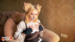 Steampunk Girl Hard Doggy Sex And Blowjob With Oral Creampie  Fox Cosplay 1080p-0