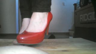 xxx video 49 Jewels Foot Fantasy Gems - Crushing His Cock and Balls in Red Pumps - FullHD 1080p on fetish porn size fetish-1