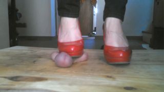 xxx video 49 Jewels Foot Fantasy Gems - Crushing His Cock and Balls in Red Pumps - FullHD 1080p on fetish porn size fetish-2