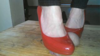 xxx video 49 Jewels Foot Fantasy Gems - Crushing His Cock and Balls in Red Pumps - FullHD 1080p on fetish porn size fetish-5