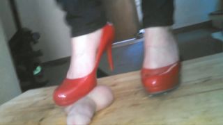 xxx video 49 Jewels Foot Fantasy Gems - Crushing His Cock and Balls in Red Pumps - FullHD 1080p on fetish porn size fetish-8