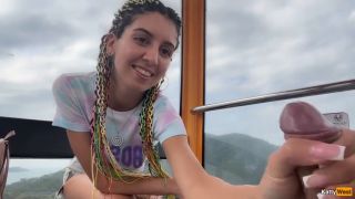 دوجنسه ایرانی Why are you jerking off to me on a ferris wheel - Public jerk off and cum swallowing-4