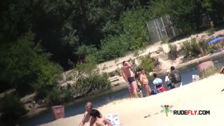 adult clip 29 Curvy teen bares all at a naturist strand in the sun,  on teen -9