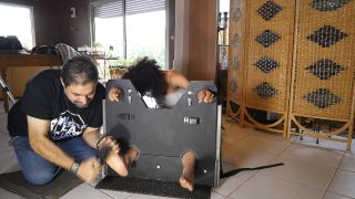 free xxx video 30 public foot fetish FrenchTickling – Yuna & Lucylle Experiment Tickle Torture In The Stocks, m/f on muscle-6