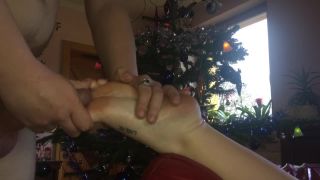 Hot Xxxmas feet humping with a huge cum blast-7