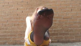 OGFeet - Sativa Skies - ally way fishnets 5 mins, femdom slave on femdom porn -6