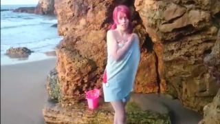 Rei Lark – Public Flashing Playing And Blowjob Dildo!-5