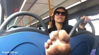 online xxx video 10 asian fetish porn Bus ride with black soles and cumshot – Feetwonders, barefoot footjob on feet porn-3