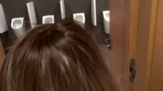 Blowjob Porn Hot sex with a stepmother in the manor's public toilet Amateur Milf Multiple Orgasm Public Flashing-5