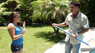 Charity Bangs loves pool boys? teen Marco Banderas, Charity Bangs-0