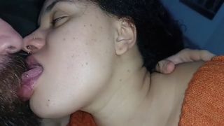 Cumshot pov kissing her nicely with hard dick, she handjob and I cum from horny heat kissing-5