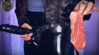 clip 39 ebony femdom handjob MistressRavenFD – HAPPY STEAK and BLOW JOB DAY LITTLE WHITE BOI, joi video on pov-3