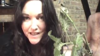 CBT and sounding with stinking nettles and slave having to jerk off with nettle in his urethra. JOI!-0