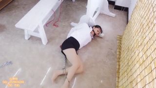 bondage shibari ballgag cuffed chain arrested-9