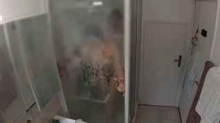 Natural Cute French Couple Get Caught Filming A Sex Tape In Camping Hotel Public Bathroom By Stranger Camera-4