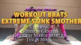 online adult clip 44 Bratty Foot Girls – Maria Marley, Goddess Genesis – Workout Brats Stinky Smothering 1280×720 HD, foot fetish treatment on fetish porn -0