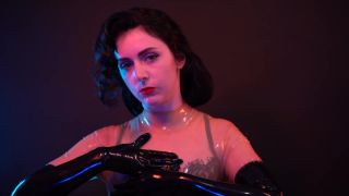 video 9 littering fetish Miss Ellie Mouse – Hot Brunette in Latex Transparent Catsuit, glove fetish on bdsm porn-6