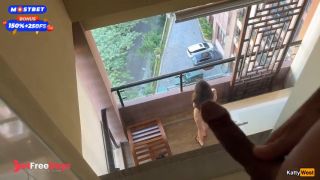Neighbor Peep at Me Naked on the Balcony - and I Offered Him Anal Sex-1