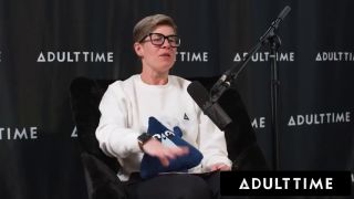 Big Natural Tits ADULT TIME - Busty Lesbians Octavia Red and Kenna James CAUGHT EATING PUSSY On Podcast Set FULL SCENE-7