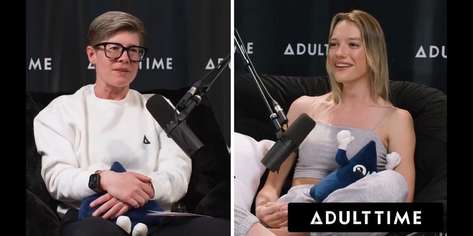 Big Natural Tits ADULT TIME - Busty Lesbians Octavia Red and Kenna James CAUGHT EATING PUSSY On Podcast Set FULL SCENE