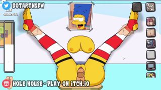 Hole House - Marge Simpson MILF Legs Spread Creampie In Glory Hole - Hole House Game-2