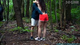 Amateur porn Skinny Brunette Receives Huge Creampie In The Woods  ElivaLove -1