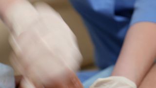 Nimfomanhub - Nurse Jerks off in Latex Glove Big Cock and makes Prostate Massage-4