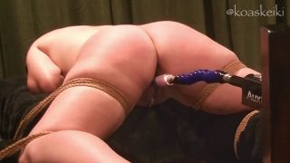 Asian Daddy ties me to the bondage bench and uses the fucking machine to make my pussy drip-4