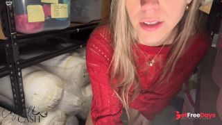 Hot Blonde Crystal Cash Fingering And Squirting In Warehouse At Work-4