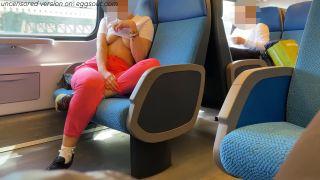 CRAZY Slut Teen Gets Dirty On The Train And Gives Me A Blowjob Among Th-5