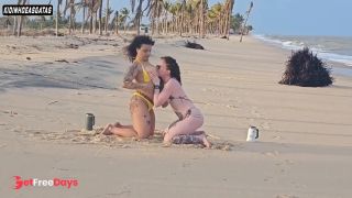 [GetFreeDays.com] TWO LESBIAN GIRLS PLAYING ON THE BEACH THEY WERE CATCHED BY A TOURIST AND HAD THEIR ASS FUCKED Sex Clip March 2023-2