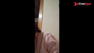 A beautiful veiled Muslim woman goes out in the evening to act naughty-8