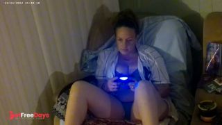 Step mom smoking cigarette and playing video games in her bra and panties part 4-7