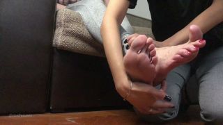 porn clip 3 mistress feet fetish feet porn | Black Finger Nails Tickling Feet Hanging From A Sofa | tickling feet-8